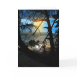 Island Sunset Scenic Nature Art Greeting-Card