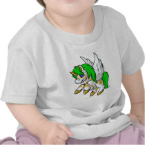 Island Uni flying over Mystery Island t-shirts