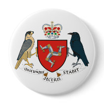 Isle of Man Coat of Arms Pinback Button