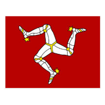 Isle Of Man High quality Flag Post Cards