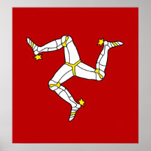 Isle Of Man High quality Flag Print