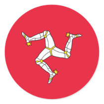 Isle of Man – Manx Flag Round Stickers