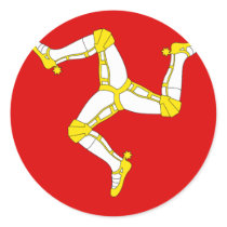 Isle of man round stickers