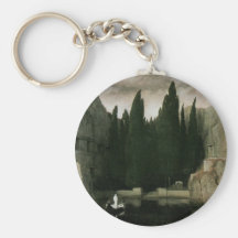 Isle of the Dead, third version by Arnold Bocklin Keychain
