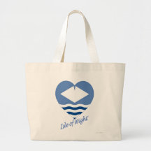Isle of Wight Flag Heart with Name Bag