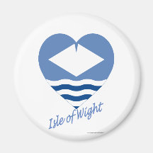 Isle of Wight Flag Heart with Name Refrigerator Magnet