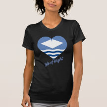 Isle of Wight Flag Heart with Name T-shirts