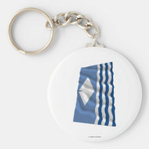 Isle of Wight Waving Flag Key Chain
