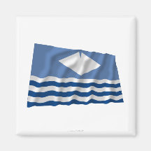 Isle of Wight Waving Flag Magnet