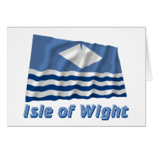 Isle of Wight Waving Flag with Name Card
