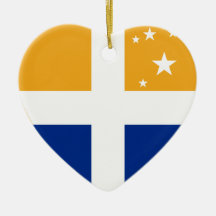 Isles of Scilly Flag Heart Ornament