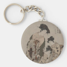 Isoda Koryusai Japanese Print Keychain