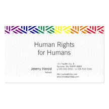 Isometric Weave Rainbow Flag Business Card Templates
