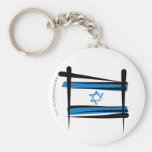 Israel Brush Flag Key Chains