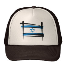 Israel Brush Flag Mesh Hat