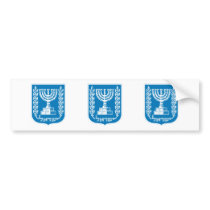Israel Coat of Arms Bumper Sticker