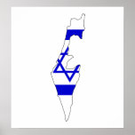 Israel Flag Map full size posters