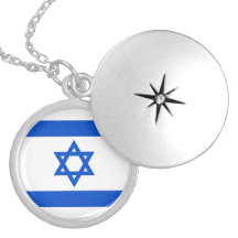 Israel Flag Necklace