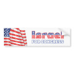 Israel for Congress Patriotic American Flag Bumper Stickers