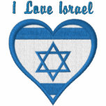Israel Heart Flag Embroidered Sweatshirts, Tees
