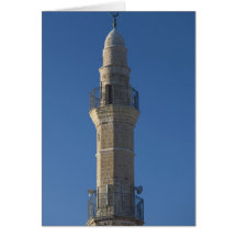 Israel, Tel Aviv, Jaffa, mosque minaret Greeting Cards