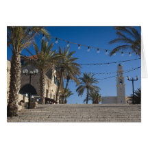 Israel, Tel Aviv, Jaffa, stairs, Old Jaffa Greeting Cards