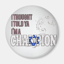 Israeli and a Champion Refrigerator Magnet