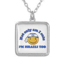 Israeli smiley flag designs necklace