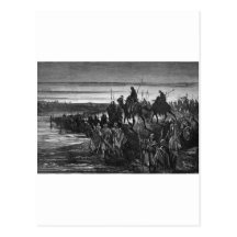 Israelites  Cross the Jordan river Post Card