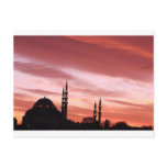 Istanbul-Mosque silhouette postcards