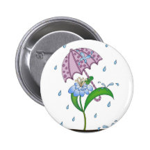It Feels Like Raindrops Pinback Buttons