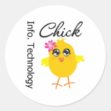 IT (Information Technology) Chick Stickers