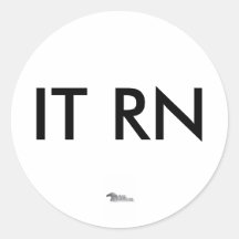 IT RN ROUND STICKER