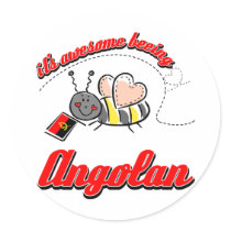 It’s awesome being Angolan Round Stickers