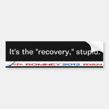 It’s the recovery stupid Bumper Sticker