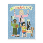 It shouldn't hurt to be a child postcards