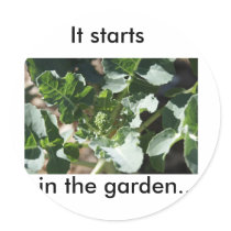 It starts in the garden stickers