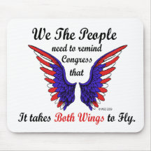 It Takes Both Wings to Fly Mouse Pad