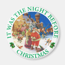 It Was The Night Before Christmas Fridge Magnets