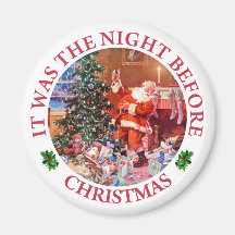 It Was The Night Before Christmas Fridge Magnets