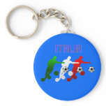 Italia Calcio Bend It Soccer Player Italy flag keychains