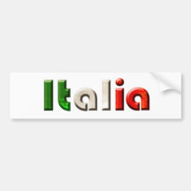 Italia logo gifts for Italians and Italy lovers Bumper Stickers