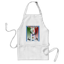 Italia poster artwork for calcio lovers globally apron