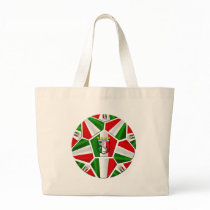 Italia soccer ball Italian flag of Italy panels Tote Bags