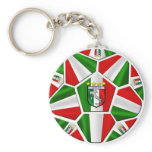 Italia soccer ball Italian flag of Italy panels keychains