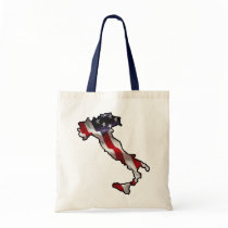 Italian American Flag Tote Bag