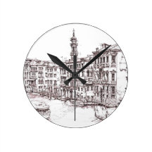 Italian architecture drawings clock