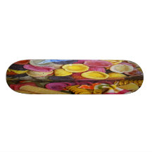 Italian Coloured Pasta Shapes (1) Skate Board Deck