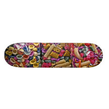 Italian Coloured Pasta Shapes (4) Skateboard Deck