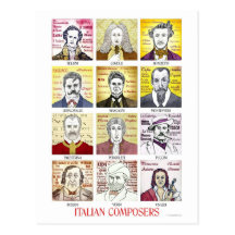 Italian Composers postcard